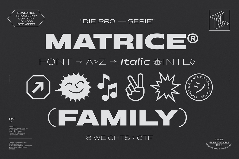 Matrice Font preview